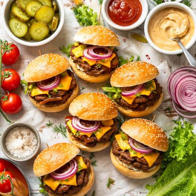 Image of Mini Man Burgers Alton Brown