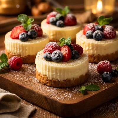 Image of Mini Mascarpone Cheesecakes