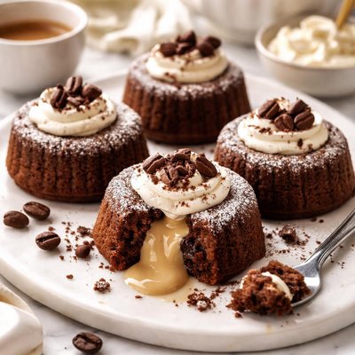 Image of Mini Mocha Vanilla Cappuccino Lava Cakes