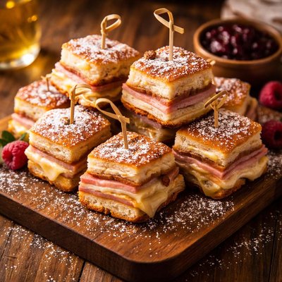 Image of Mini Monte Cristo Sandwich Appetizers
