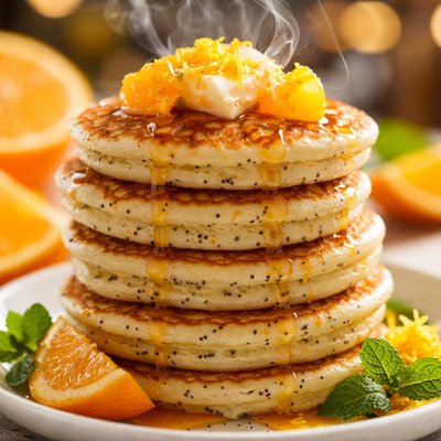 Image of Mini Orange Poppy Seed Pancakes