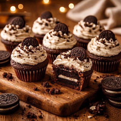 Image of Mini Oreo Surprise Cupcakes