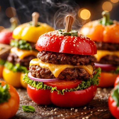 Image of Mini Pepper Burgers