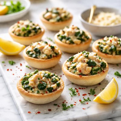 Image of Mini Pita Crab Florentine
