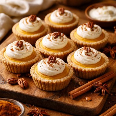 Image of Mini Pumpkin Cheesecake Tarts