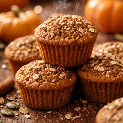 Image of Mini Pumpkin Flax Muffins