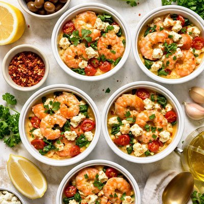 Image of Mini Shrimp and Feta Casseroles