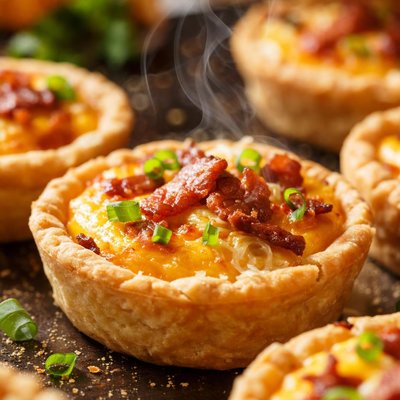 Image of Mini Smoked Cheddar and Bacon Quiches