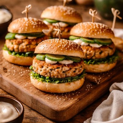 Image of Mini Tuna Tofu Miso Burgers