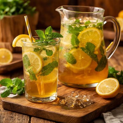 Image of Mint and Lemon Iced Tea