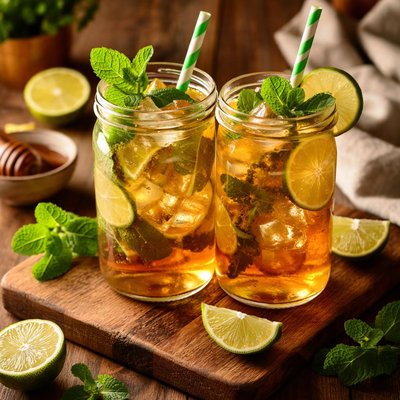 Image of Mint and Lime Iced Tea