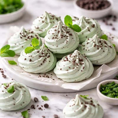 Image of Mint Chip Meringue Cookies