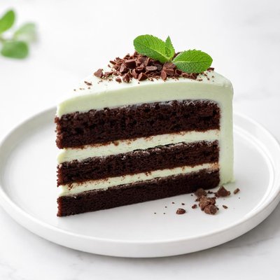 Image of Mint Chocolate Cake with Mint Cream Cheese Icing Frosting