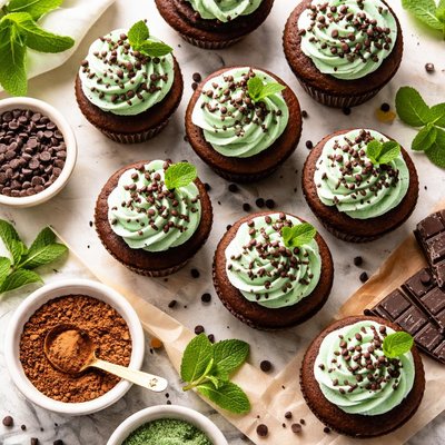 Image of Mint Chocolate Cupcakes