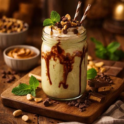 Image of Mint Chocolate Peanut Butter Shake
