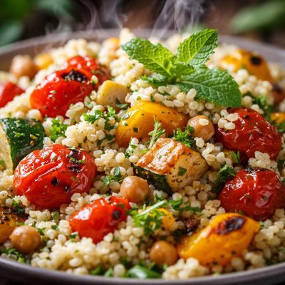 Image of Minted Couscous with Roasted Vegetables