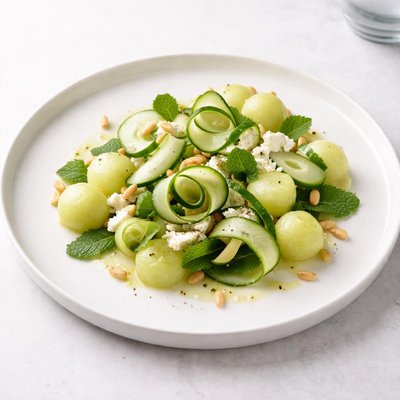 Image of Minted Cucumber and Honeydew Melon Salad