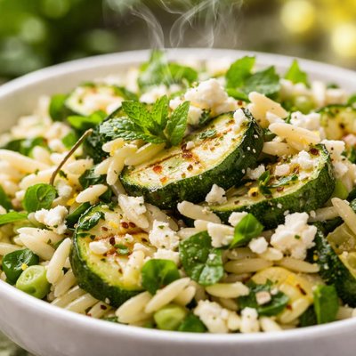 Image of Minted Orzo and Zucchini Salad