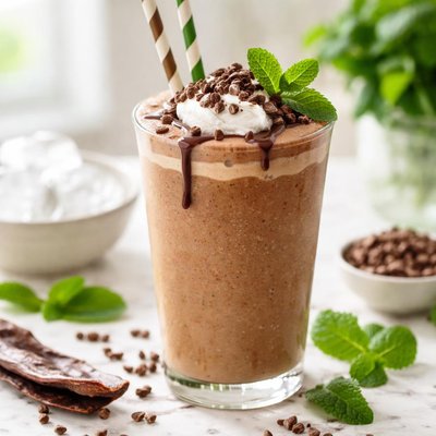 Image of Minty Carob Shake Raw Vegan