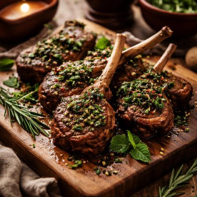 Image of Minty Manx Lamb Chops with Rosemary