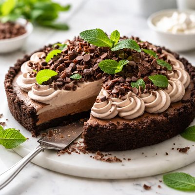 Image of Minty Mousse Pie Au Chocolat