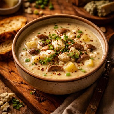 Image of Miso and Gorgonzola Soup