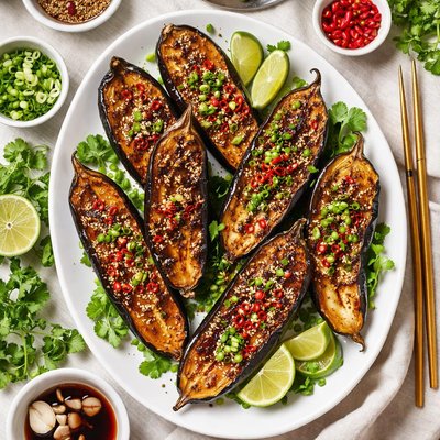 Image of Miso Garlic Broiled Eggplant