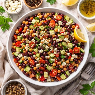 Image of Ensalada de Frijoles Variados Baja en Grasa