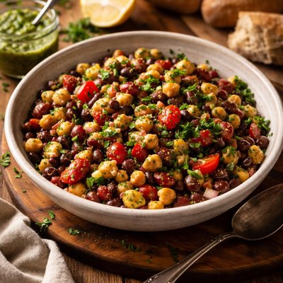 Image of Mixed Bean Salad with Green Vinaigrette