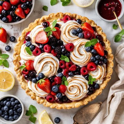 Image of Mixed Berry Meringue Pie