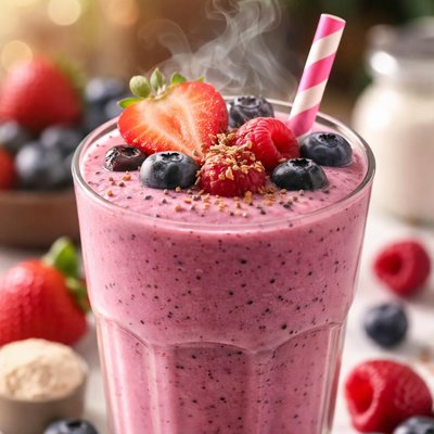 Image of Whole30 Mixed Berry Smoothie