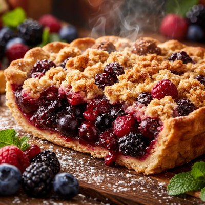 Image of Mixed Berry Streusel Pie