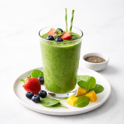 Image of Mixed Fruit and Spinach Smoothie