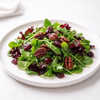 Image of Mixed Greens with Dried Cranberries and Toasted Pecans