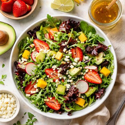 Image of Mixed Greens with Honey Lime Dressing