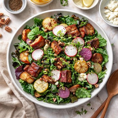 Image of Mixed Greens with Turnips Tasso