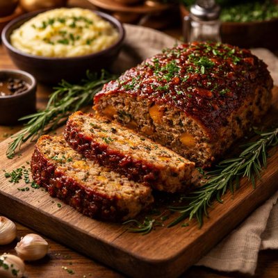 Image of Mixed Herb and Sweet Potato Meatloaf