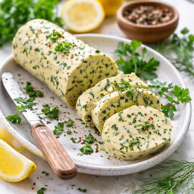 Image of Mixed Herb Compound Butter for Veggies or Meat