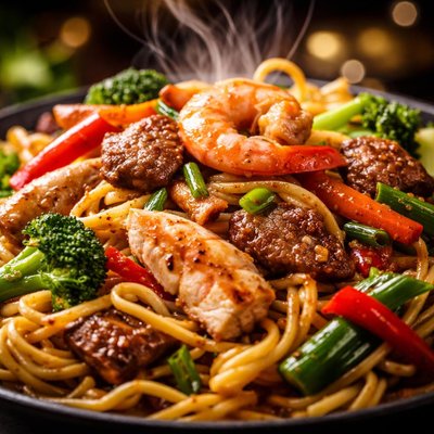 Image of Chow Mein de Carne Variada sin Gluten