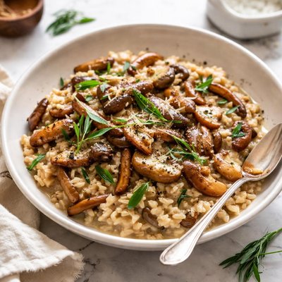 Image of Mixed Mushroom and Tarragon Risotto