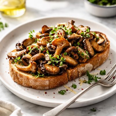 Image of Mixed Mushrooms on Toast