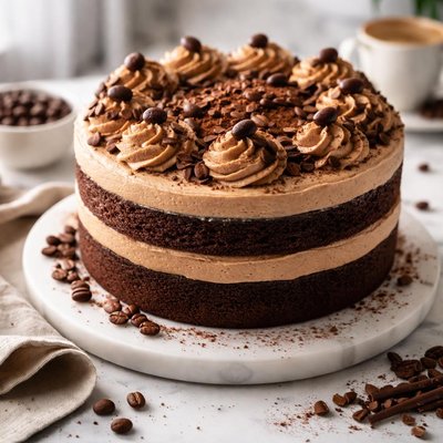 Image of Mocha Buttercream Chocolate Espresso Cake