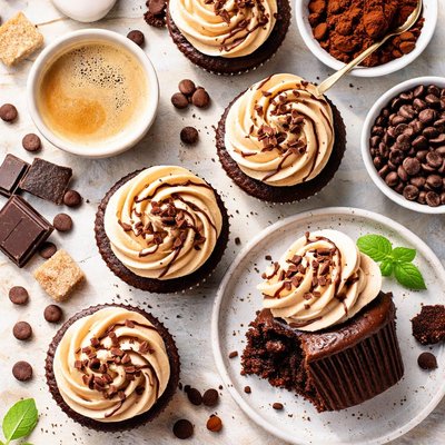 Image of Mocha Cupcake with Frosting