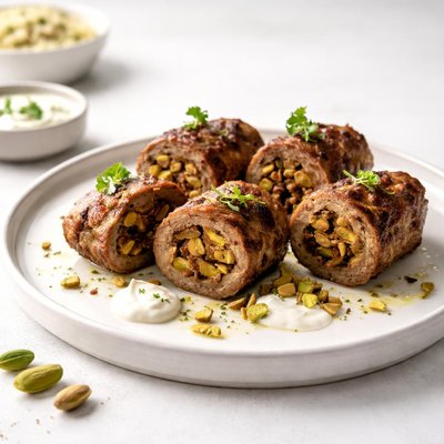 Image of Mogul Kebabs with Raisin Pistachio Stuffing
