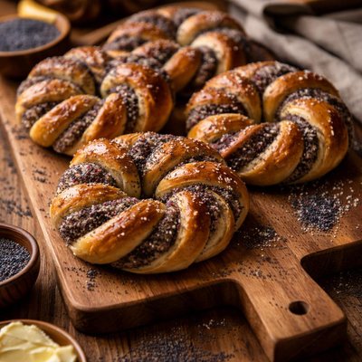 Image of Mohnkranzerl Aus Hefeteig Poppy Seed Rolls