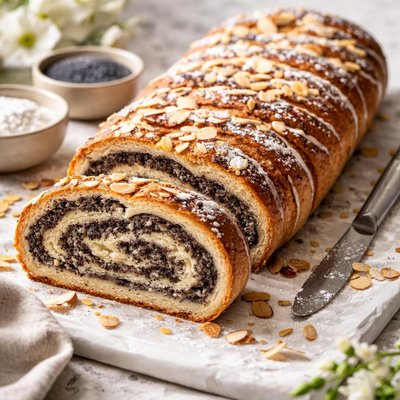 Image of Mohnstriezel Poppy Seed Cake