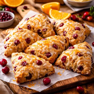 Image of Moist Cranberry Orange Scones