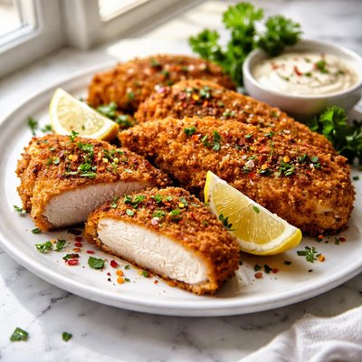 Image of Moist Crispy Breaded Chicken Cutlets