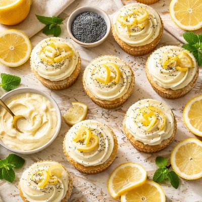 Image of Moist Lemony Poppy Seed Cupcakes