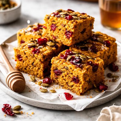 Image of Moist Pumpkin Cranberry Cornbread